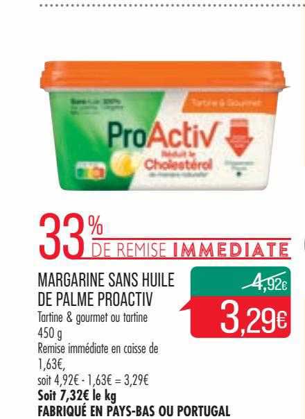 Margarine Sans Huile De Palme Proactiv