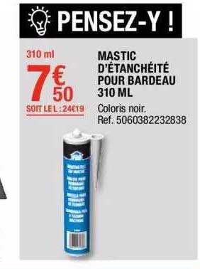 mastic d'étanchéité pour bardeau 310 ml