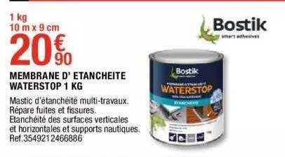 membrane d'étanchéité waterstop 1 kg bostik