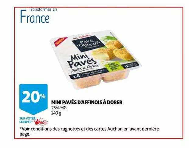 mini pavés d'affinois à dorer
