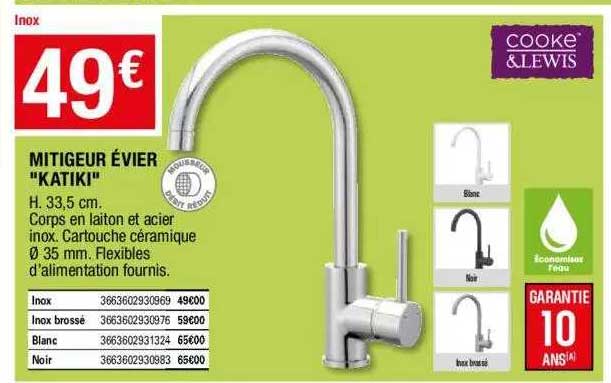 Mitigeur évier "katiki" Cooke & Lewis