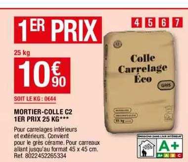 mortier-colle c2 1er prix 25 kg