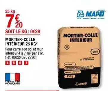 mortier-colle intérieur 25 kg mapei