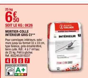 mortier-colle intérieur gris c1