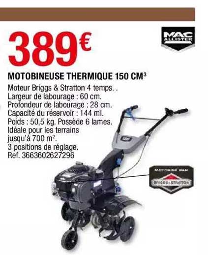 motibineuse thermique 150 cm3 mac allister