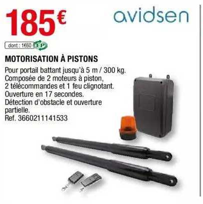 motorisation à pistons avidsen