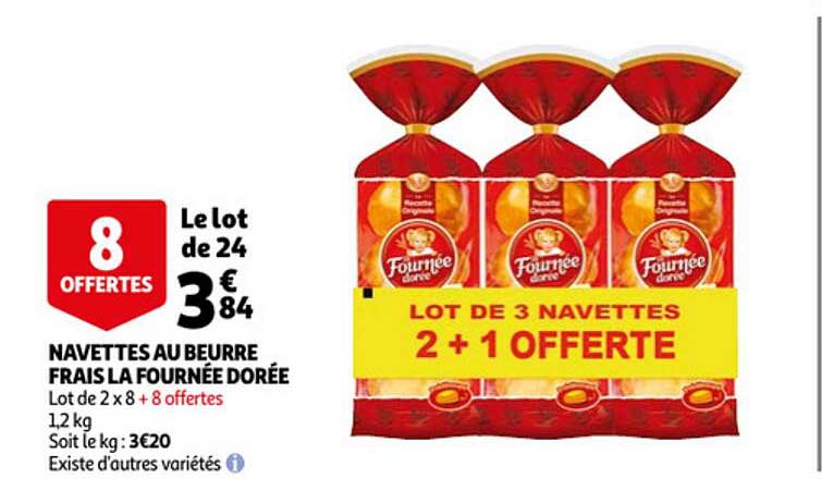 navettes au beurre frais la fournée dorée