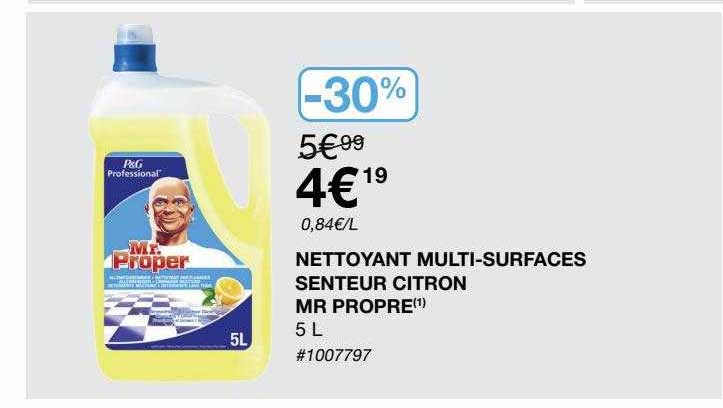 nettoyant multi-surfaces senteur citron mr propre