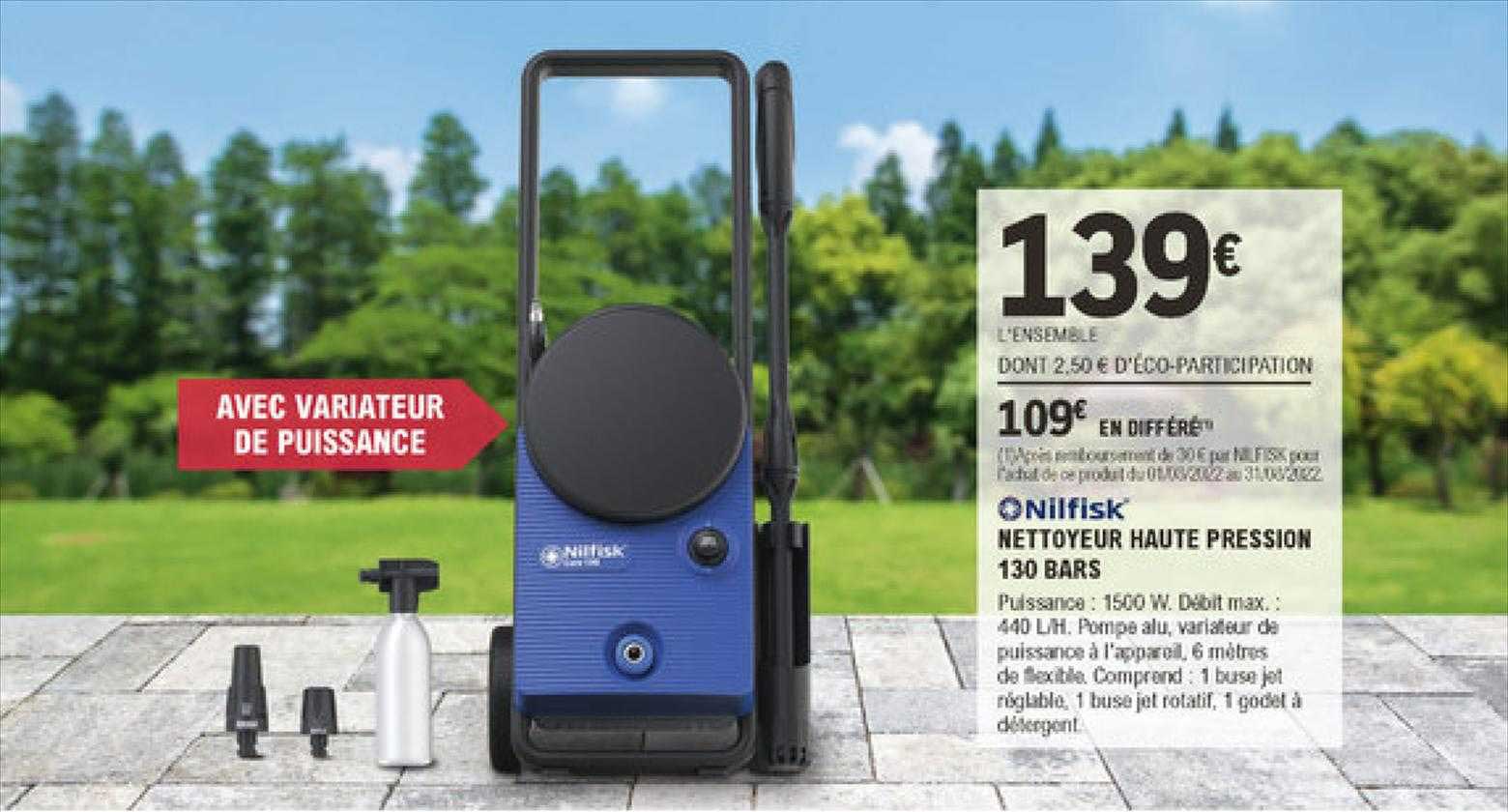 nettoyeur haute pression 130 bars nilfisk