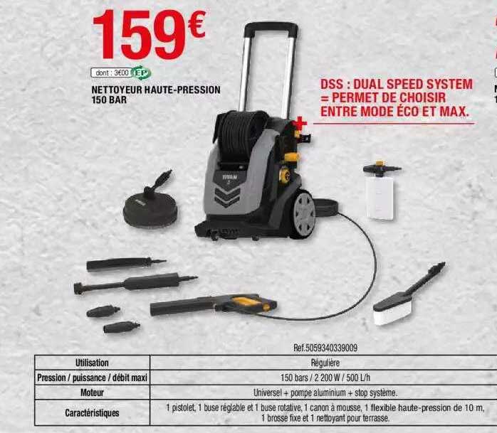 nettoyeur haute-pression 150 bar