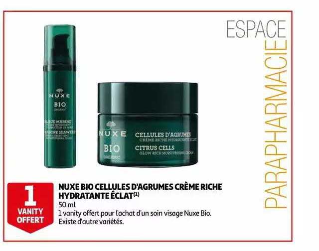 nuxe bio cellules d'agrumes crème riche hydratante éclat