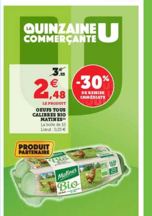 oeufs tous calibres bio matines