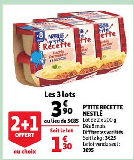 p'tite recette nestlé