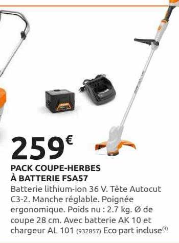 pack coupe-herbes à batterie fsa57