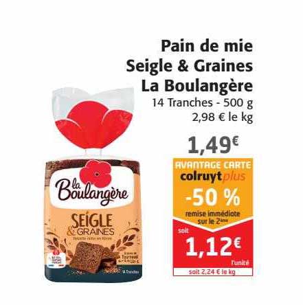pain de mie seigle & graine la boulangère