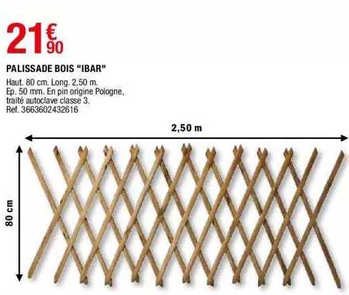 Palissade Bois "ibar"