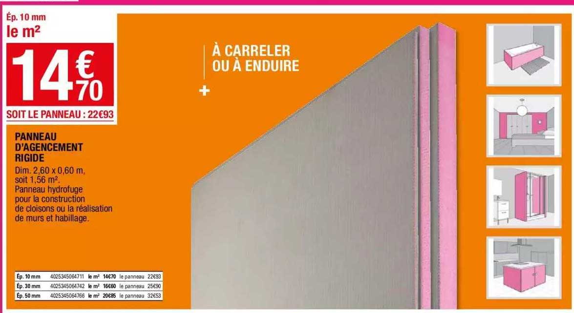 panneau d'agencement rigide