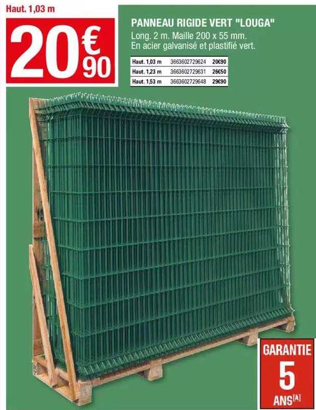 panneau rigide vert "louga"