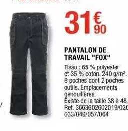 Pantalon De Travail "fox"