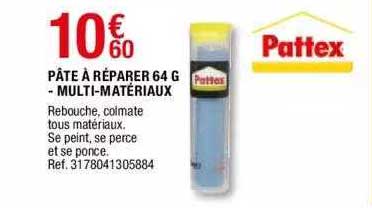 pâte à réparer 64 g - multi-matériaux pattex