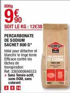 percarbonate de sodium sachet 800 g oro