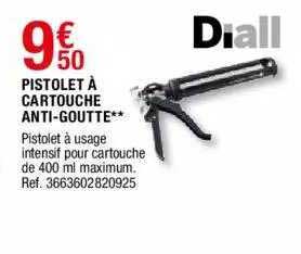 pistolet à cartouche anti-goutte diall