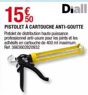 pistolet à cartouche anti-goutte diall