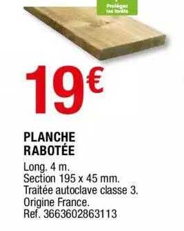 planche rabotée