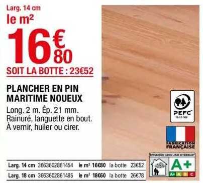 plancher en pin maritime noueux