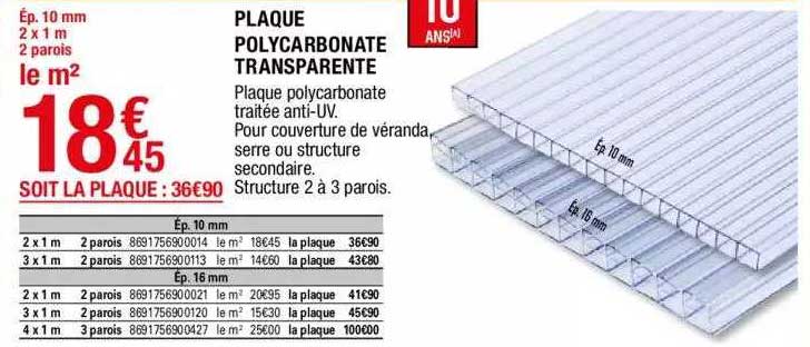 Plaque Polycarbonate Transparente