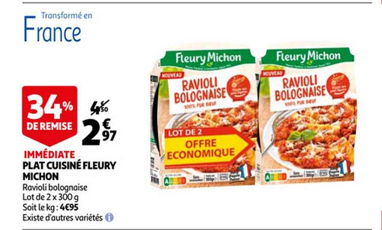 plat cuisiné fleury michon