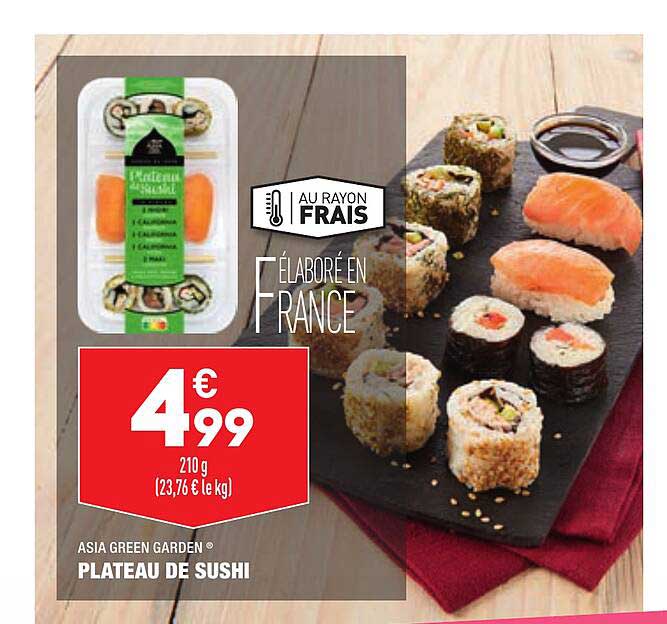 plateau de sushi asia green garden