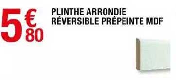 plinthe arrondie réversible prépeinte mdf