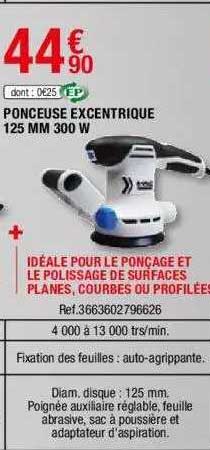 ponceuse excentrique 125 mm 300 w