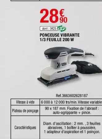 ponceuse vibrante 1-3 feuille 200 w