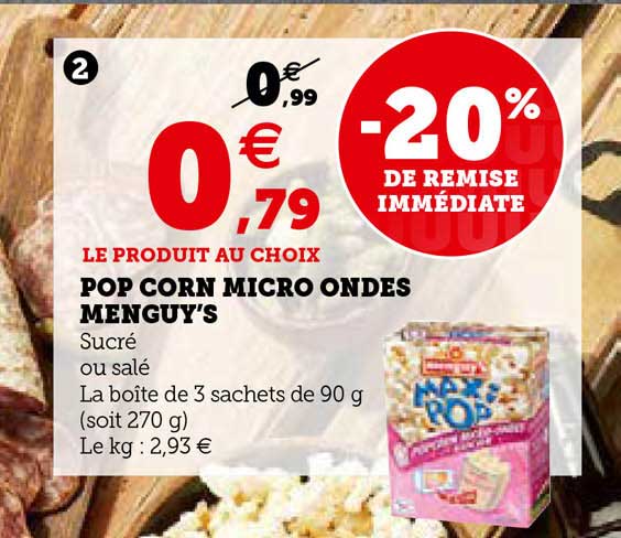 pop corn micro ondes menguy's