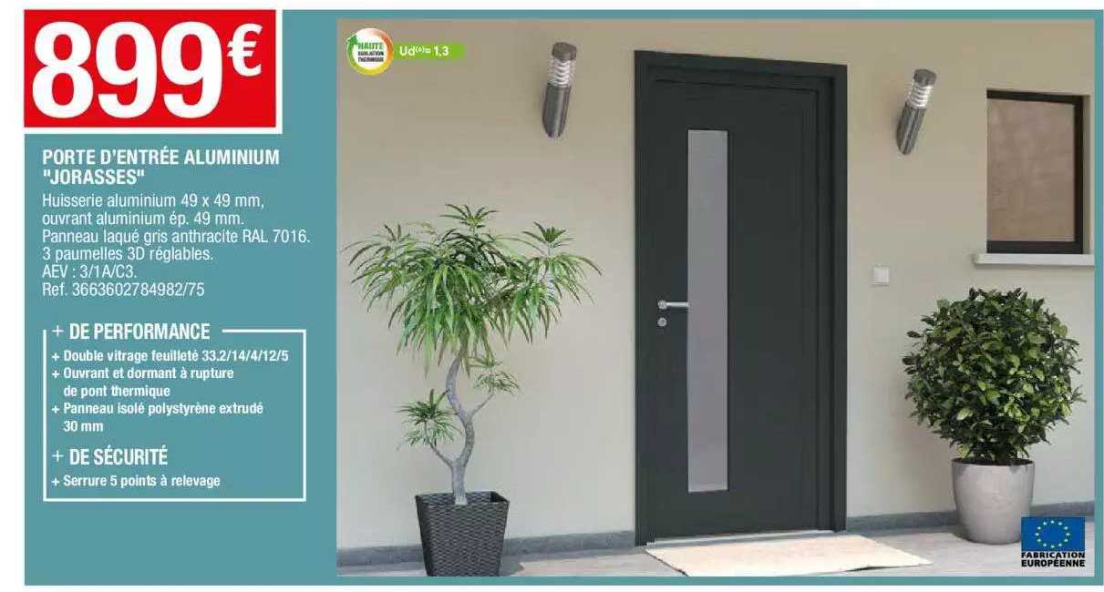 porte d'entrée aluminium "jorasses"