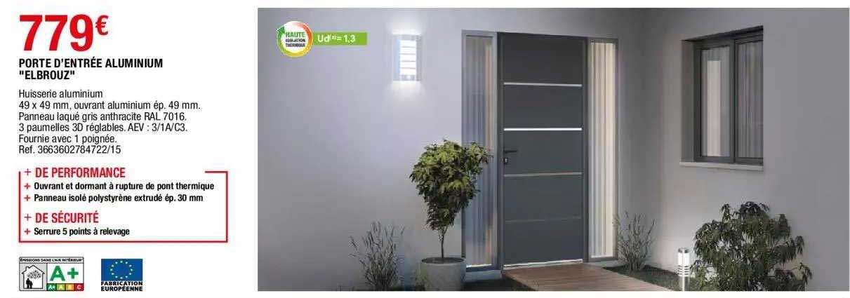 porte d'entrée aluminium "elbrouz"