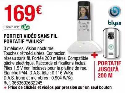 portier vidéo sans fil portatif "wilks"