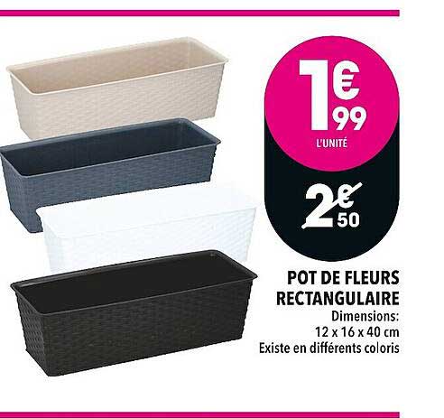 Pot De Fleurs Rectangulaire