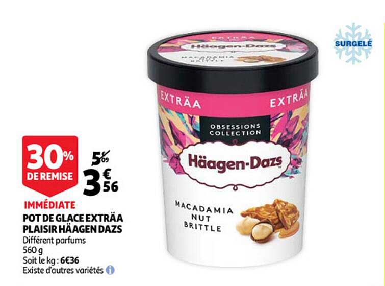pot de glace exträa plaisir häagen dazs