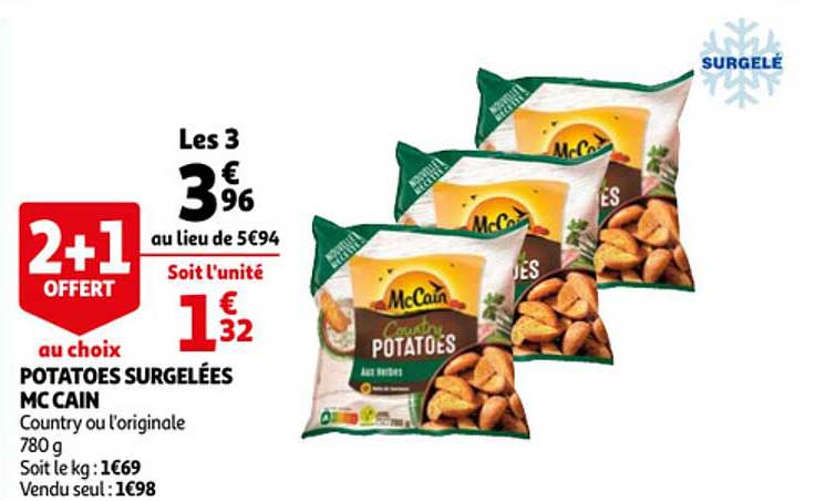 Potatoes Surgelées Mc Cain