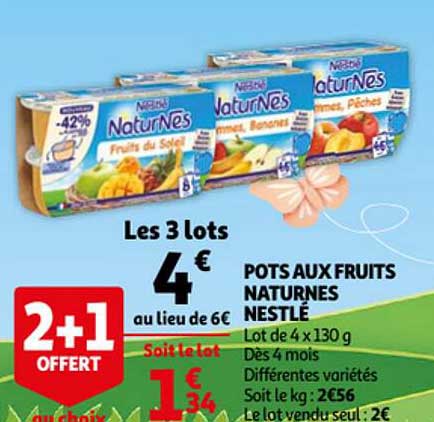 pots aux fruits naturnes nestlé