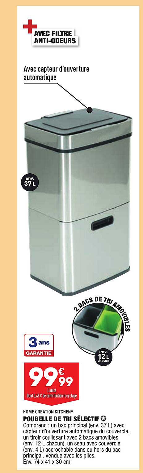 poubelle de tri sélectif home creation kitchen