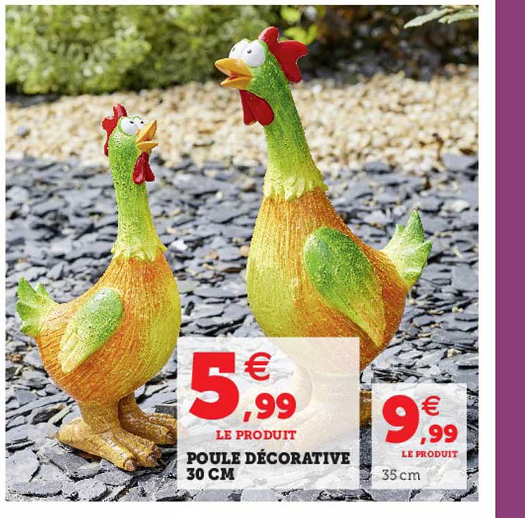 poule décorative 30 cm