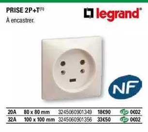 prise 2p+t legrand