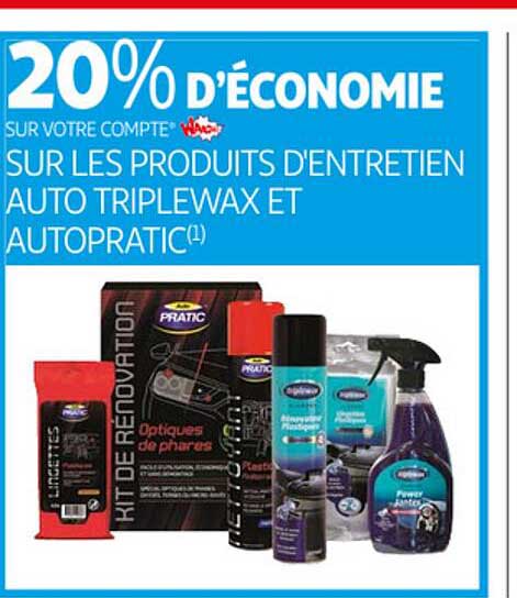 produits d'entretien auto triplewax et autopratic