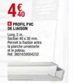 profil pvc de liaison