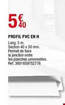 profil pvc en h