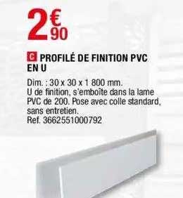 profilé de finition pvc en u